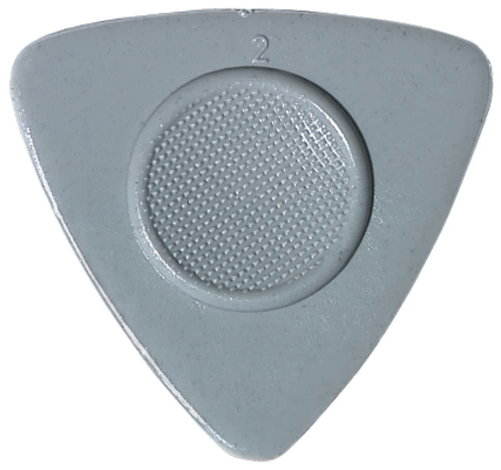 Heriba plectrum/pick thumb recess nylon, triangle, gray, 12 pieces
