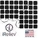 iReliev Premium Reusable TENS EMS Muscle Stimulation Electrode Pads with Excellent Dispersion, 10 Packs of 4 Pads. (40 total electrode pads)