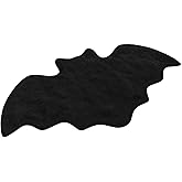 WITTIZA Bat Bath Mat - Black Gothic Bathroom Rug, Non-Slip Quick Dry Microfiber, Soft Plush for Halloween Decor & Goth Home, Machine Washable, 36