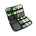 BUBM Universal Electronics Organizer, Travel Gear Bag for Cables, USB Drive Shuttle, External Hard Drive, Plug and More (Medium, Green)