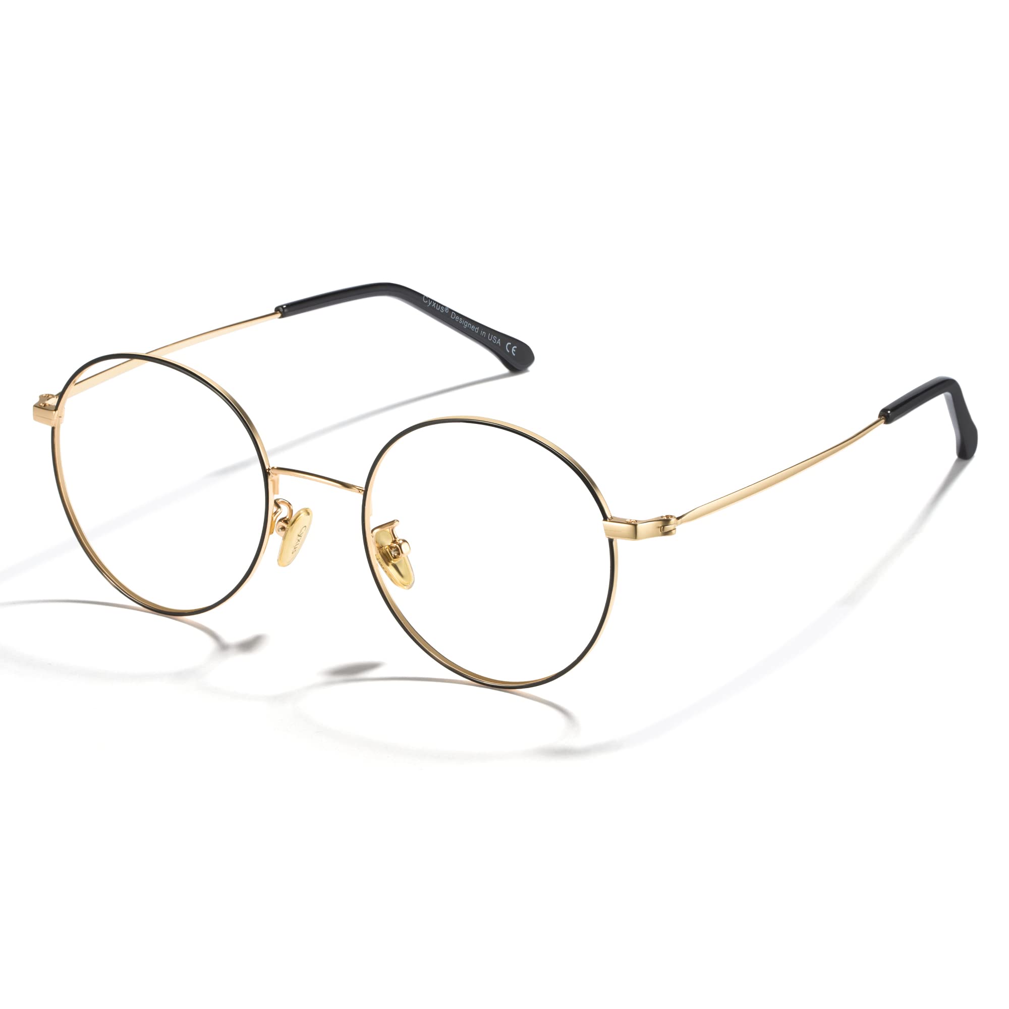 Cyxus Blue Light Glasses Anti Eyestrain Computer Eyeglasses, Clear Lens Retro Eyewear for Men and Women