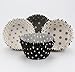 GIFBERA 200 Piece Polka Dots Paper Baking Cups/Cupcake Liners, Standard Size, Black and White