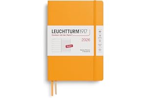 LEUCHTTURM1917 - Weekly Planner & Notebook 2026, Hardcover, Medium (A5), Ruled, Rising Sun (Jan 1 - Dec 31, 2026)