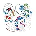 Snowman Snowflake Christmas Ornament Craft Kit - Makes 12 - Crafts for Kids and Fun Home Activities