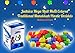 Judaica Mega Mall Multi Colored Traditional Hanukkah Plastic Dreidels, Medium, 25 Pack (With Draydel Game Instructions)