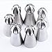 Joinor NEW Version 7pcs Set Stainless Steel Sphere Ball Tips Russian Icing Piping Nozzles Tips Pastry Cake Fondant Cupcake Buttercream DIY Baking Tools