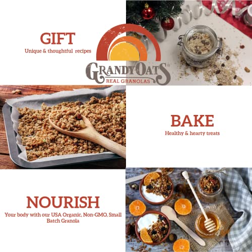GrandyOats Classic Granola, Certified Organic Granola Cereal, Low Sugar