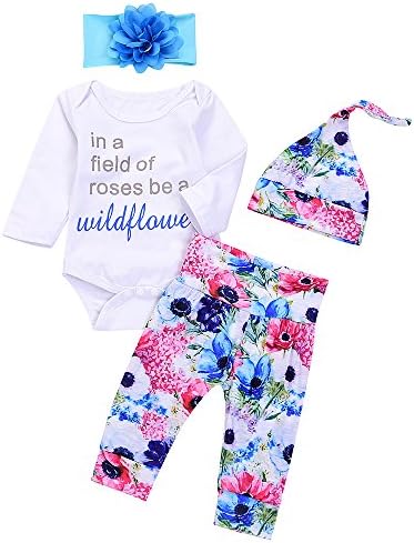Newborn Baby Girl Coming Home Outfit Isn't She Lovely Bodysuits+Pants+Headband