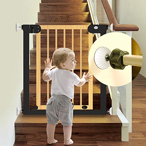 LATME Baby Gate Wall Protector Make Pressure Mounted Safety Indoor Gates More Stable-Wall Damage-Free Fit for Bottom of Gates Doorway Stairs Baseboard Work with Dog Pet Child Gates (White, Round)