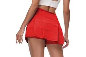 AugIris Women's Tennis Skirts High Waisted Athletic Golf Skorts with Pockets Skirts for Women Casual Workout Built-in Shorts