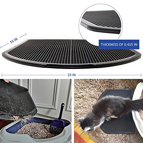 DzelCat SpreadZtrap Cat Litter Mat Unique Disinfectable Plastic Litter Catcher Tray for Cats