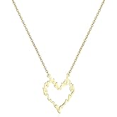 IDesign Valentine's Day Gift Flaming Heart Necklace Dainty Fire Heart Jewelry Gift for Her Love Necklace Bridesmaid Wedding Jewelry Gifts