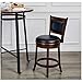 Ball & Cast Swivel Counter Height Barstool 24 Inch Seat Height Cappuccino Set of 1, Black & Cappuccino