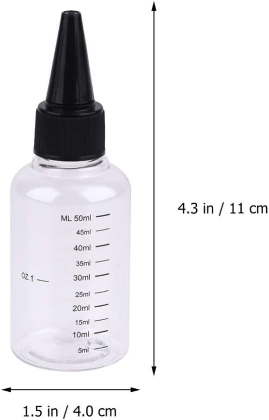 Healifty 10pcs Plastic Small Squeeze Bottles with Twist On Cap Lids for Sauce Condiments Dressing Paint Olive Oil BBQ 60ML - Image 4