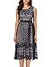 Noctflos Women's Lace Cocktail Wedding Party A Line Midi Swing Dress