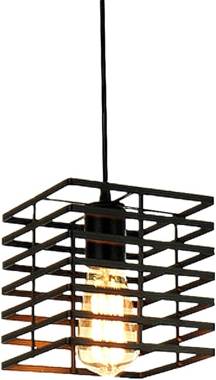 Amazon Baycheer ペンダントライト レトロ アイアンケージ 天然木製 北欧風 おしゃれ カフェ インテリア 天井照明 Led 1灯 デザイン モダン カッコイイ 工業系 E26金口 110v 食卓用 キッチン カウンター用 シーリングライト Shl 無 電球 ペンダントライト