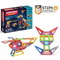 Magformers Designer Set  (62-pieces) Magnetic    Building      Blocks, Educational   Magnetic    Tiles Kit , Magnetic    Construction  shapes STEM Toy Set