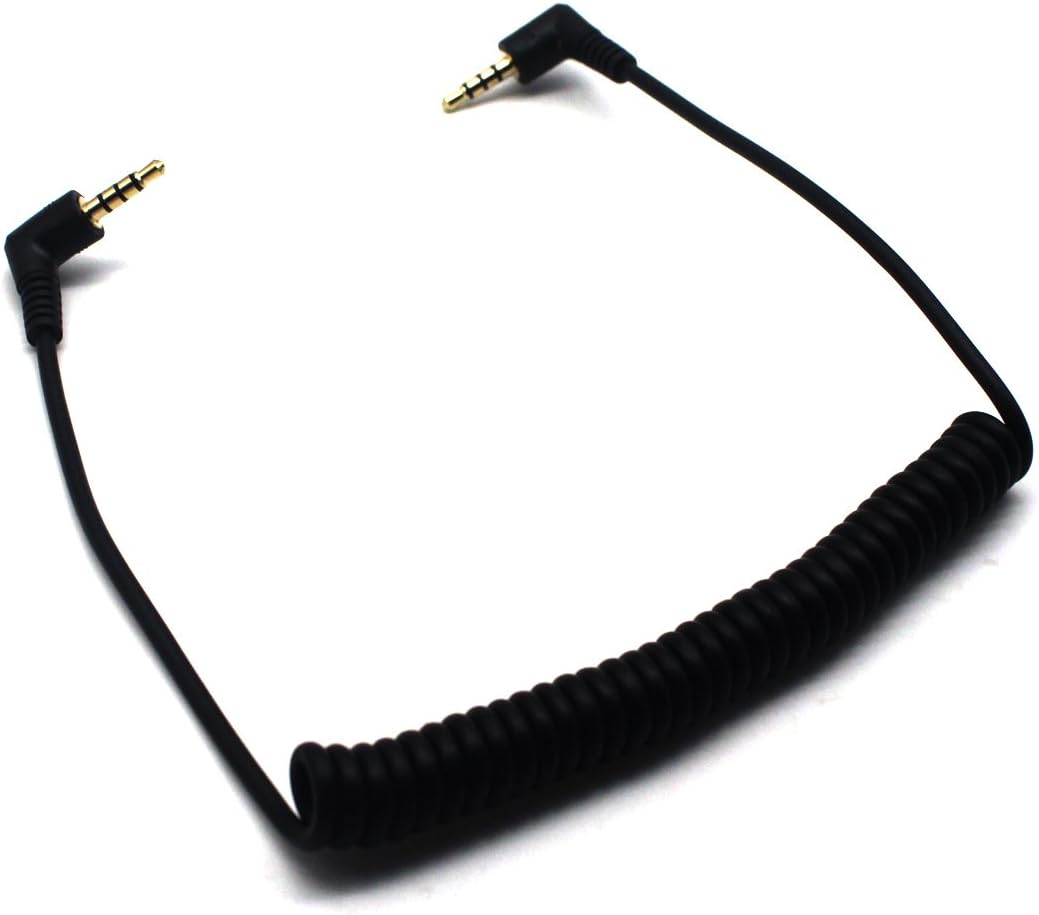 LOKEKE 3.5mm Male to 3.5mm Male TRRS Audio Spring Cable for iPhone/iPhone 8/iPhone X/iPhone 7/iPhone 7 Plus, Headphones - Image 3