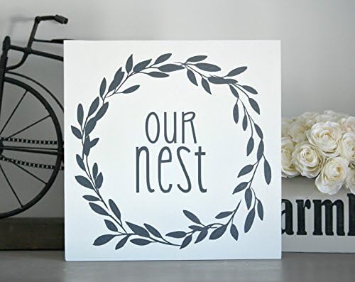 Rustic Wall Decor Sign- Our Nest Farmhouse Hanging