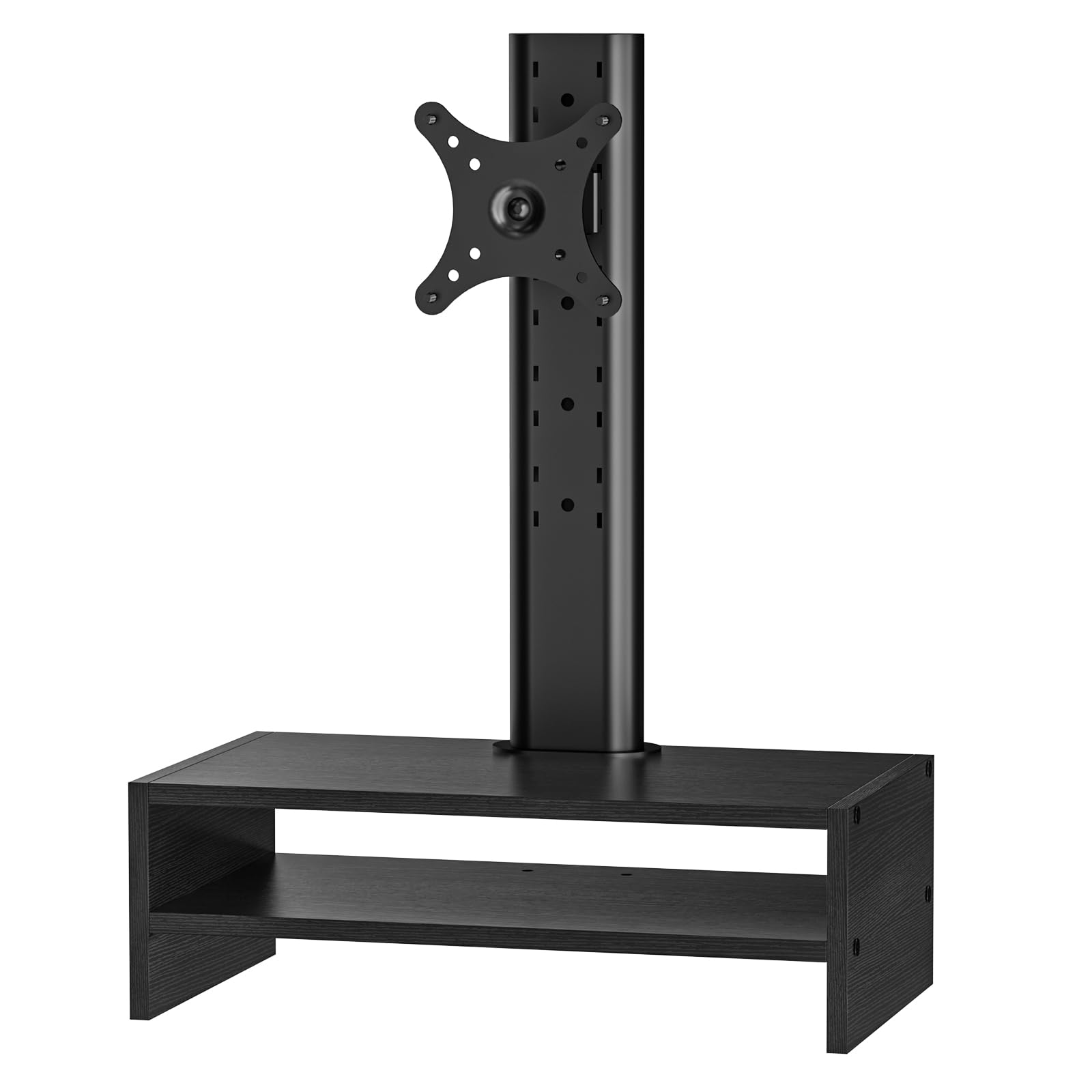 Photo 1 of Monitor Stand,2 Tiers Freestanding Monitor Mount with Storage Organizer for 13-34 inch Screens with 360° Rotation Monitor Desk Riser,5 Height Settings,Free-Standing Swivel Monitor Stand Riser,Vesa Base Bracket Holds One(1)Screen