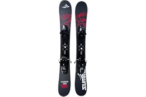 Summit GroovN 106 cm Carbon Pro Skiboards Skiblades Adult Short Skis with Atomic M10 Ski Release Bindings
