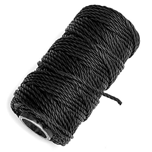 Texas Bushcraft Tarred Bank Line Twine 36 Black Nylon String for