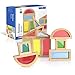 Guidecraft Rainbow Blocks Set - 10 Pcs. Kids Learning & Educational Toys, Stacking Blocks