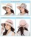 HINDAWI Sun Hats for Women Packable Wide Brim UV Protection Beach Hat,Pink