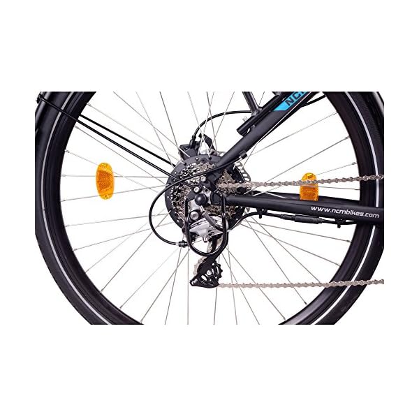🥇NCM Venice Plus Bicicletta Elettrica da città, 250W, Batteria 48V 16Ah  768Wh, 28'' Nero | Discount Pesca