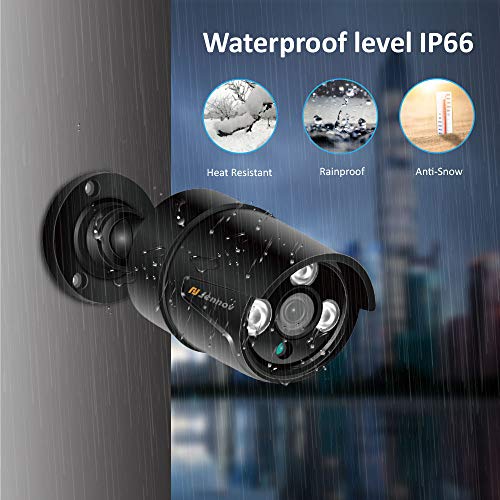 8 Channel POE Security Camera System, Jennov POE Security Camera System NVR Kit with 8 Outdoor suveillance Cameras 1080P HD Plug&Play Free APP Motion Detection Night Vision for Home Business(No HDD)