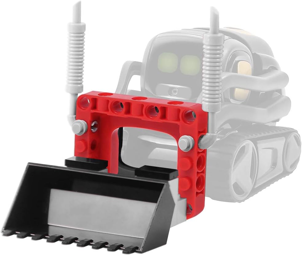 BLOQUEEN Lifting Kit Building Blocks for Robots DIY Hand-Assembled Bulldozer Coding Accessory Enhance Educational and Intelligent Gameplay Red