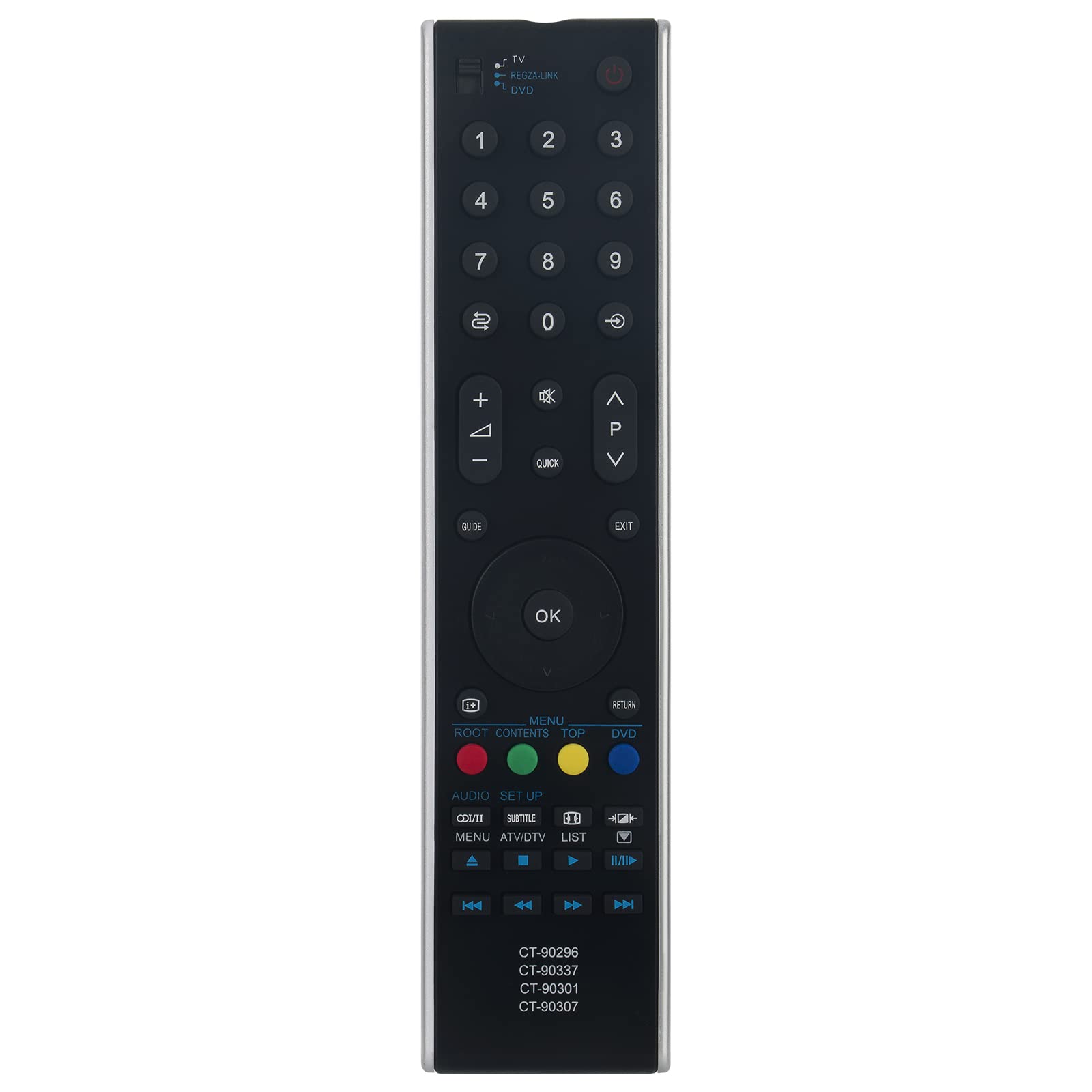 New CT-90296 Replace Remote Control - VINABTY CT-90301 Remote Control Replacement fit for TOSHIBA TV CT-90307 CT-90337 Remote Controller