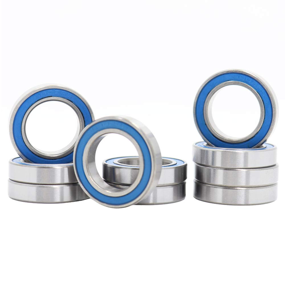 6802RS Ball Bearing 15x24x5mm,15x24 ABEC-3 Blue Rubber Sealed Precision Ball Bearings (Pick of 10pcs)