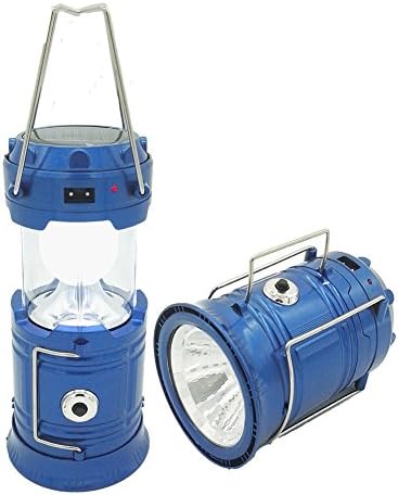 Rechargeable Solar Camp Lamp ，Outdoor Solar Camp Lamp, Flashlight Function Camping Lamp, Solar Multi-function Telescopic Camp Light, Super Bright LED Lamp (bule)
