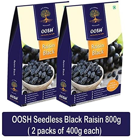 Seedless Black Raisin 800G ( Pack of 2 X 400G Each)