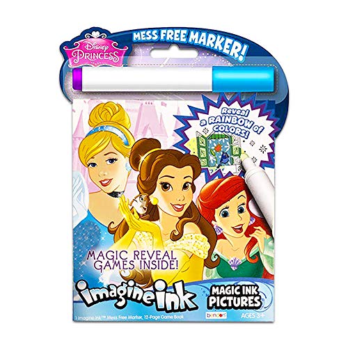 Disney Princess Magic Ink Coloring Book Set -- Bundle of 3 Imagine Ink ...