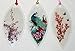 Lucore Home Leaf Bookmarks - Peacocks and Pink Flowers Asian Painting Lucky Charm, Ornament, Hanging & Wall Decor, Art Decoration - 3 Pcs, Made of Real Leaves