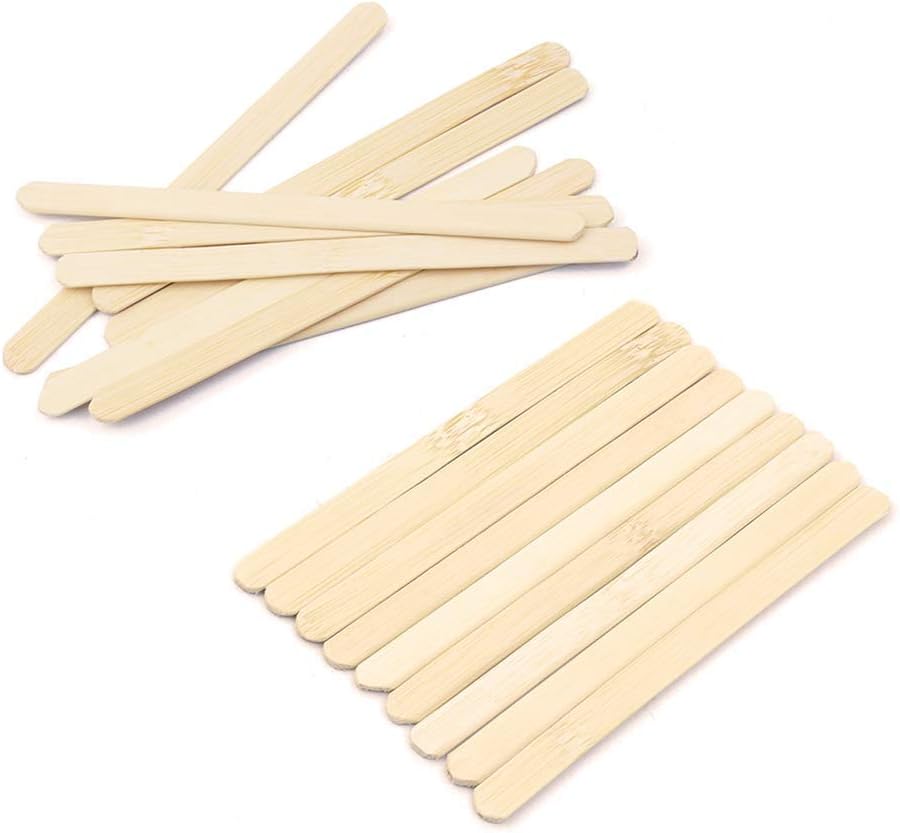 200 PCS Craft Sticks Popsicle Ice Pop Ice Cream Sticks Natural Wooden 4-1/2" Length Treat Sticks Great for DIY Craft Creative Designs: Arts, Crafts & Sewing