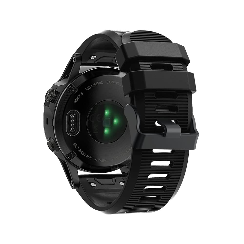 REYDA Silicone Strap Compatible with Garmin Enduro 3/2/1, 26mm Quick Fit Watch Strap Soft Silicone Bracelet Wristband Replacement Strap for Garmin D2 Mach 2 51mm/Mach 1 Pro/Delta PX/Charlie/Bravo