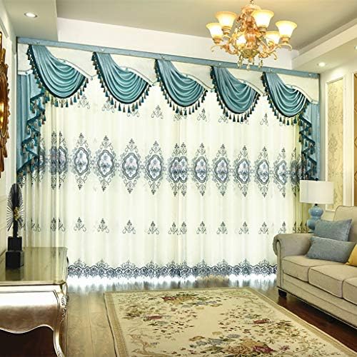 FPigSHS Curtain Window Curtain Gauze Shading Cloth Pleated Blinds Blackout Curtains, Bedroom Living Room Balcony Embroidered Decorative Window (Color : B, Size : 23.7m)