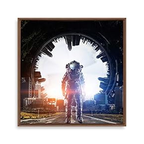 Framed Canvas Home Artwork Decoration Outer Space Canvas Wall Art for Living Room, Bedroom - 16x16 inches
