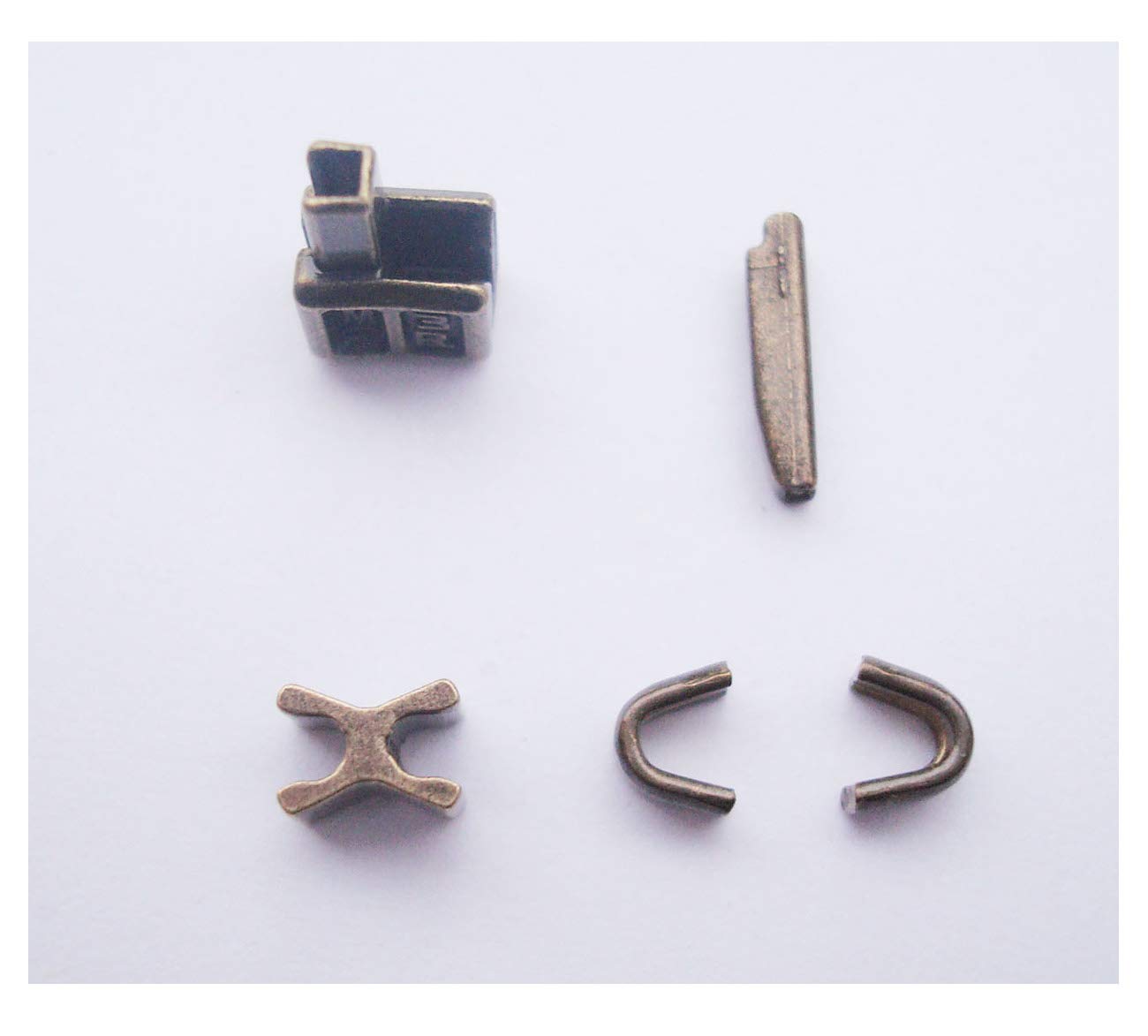Bronze #3 metal zipper head box zipper sliders retainer insertion pin easy for zipper repair,Zipper Repair Kit (#3)