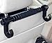 Zento Deals Multifunction Car Back Seat Hook/Hanger - Black w/Two Sided Hangers