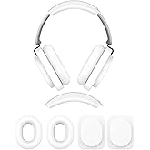 [3Sets] for Nothing Headphone (1) Case Cover,NOUKAJU Silicone Protective Cover,Headphones Accessories,Silicone Ear Pads & Headband & Ear Cups Protector,Case for Nothing Headphone 1(White)
