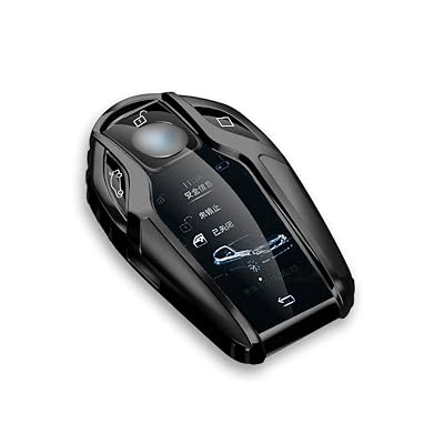 LIIYANN Soft TPU Smart Display LCD Remote Key Fob Case Cover for BMW 7 Series, Compatible for Remote Smart Display Key Fob Case Cover, Protective
