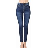 Little Vintage Girls Wax Women's Jeans Butt I Love You Push-Up High Rise Ankle Length Skinny Whiskers 1 Button