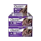 Quest Nutrition Protein Bar Double Chocolate Chunk. Low Carb Meal Replacement Bar w/ 20g+ Protein. High Fiber, Soy-Free, Gluten-Free (24 Count)