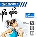Bluetooth Headset, Wireless Magnetic Bluetooth 4.1 In-ear Stereo Headphones Noise Isolation Earbuds with Mic and Comfortable Silicone Ear-hooks for IOS and Android Cellphones
