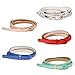 BMC Womens 5pc Mix Color Faux Leather Fashion Statement Skinny Belts Bundle-Set 2, Accessory Maven