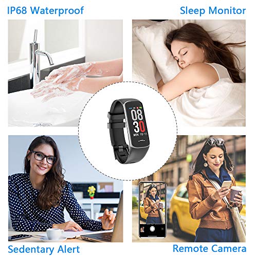 Fitness Tracker Smart Watch, Activity Tracker with Heart Rate Monitor, IP67 Waterproof Smart Fitness Band with Blood Pressure, Step, Calorie Counter, Pedometer Watch for Women and Men (Z-B2-Black) - Thumbnail 5